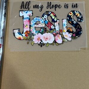 Floral Jesus Transfer- direct to film transfer